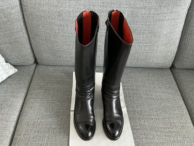 Santoni Damen Lederstiefel, Farbe Schwarz, Größe 38