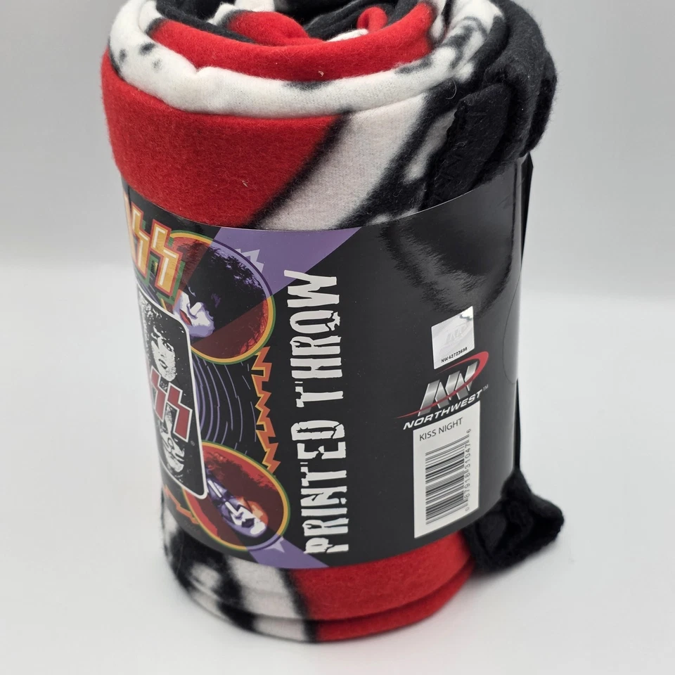 Manta polar estampada KISS 50x60 The Northwest Company diseño nocturno KISS Foto 3 de 4