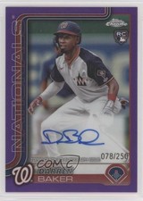 2025 Topps Chrome Rookie Purple Refractor 78/250 Darren Baker #RA-DB Auto 0z4v