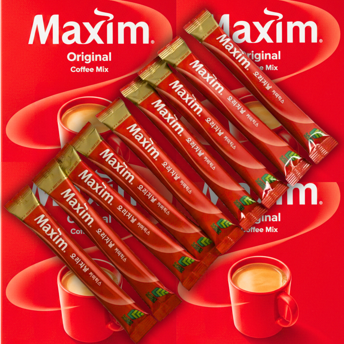 Maxim Original Korean Instant Coffee Mix (10 Sticks) 12g Each K