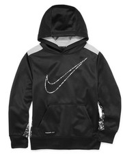 New Nike Sport Performance Hoodie - Boys Size Youth Small, Black NWT