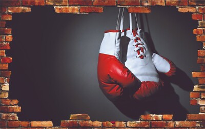 Boxen Boxer Training Club Handschuhe Gym 3D Smashed Wandaufkleber Poster Vinyl Z674