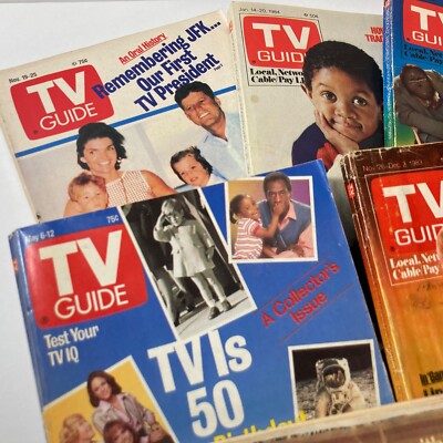 Vintage TV Guide Lot of 10 from 1980s Address Label Free | eBay