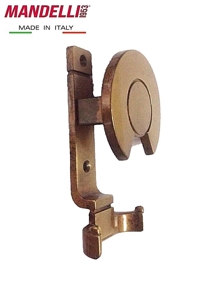 APPENDIABITI A MURO MANDELLI MADE IN ITALY - SERIE CLASSICA - OTTONE BRONZATO - Immagine 2 di 2