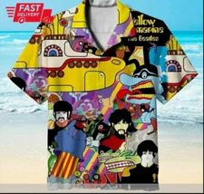 The Beatles Yellow Submarine Unisex Hawaiian Shirt Full Size S-5XL