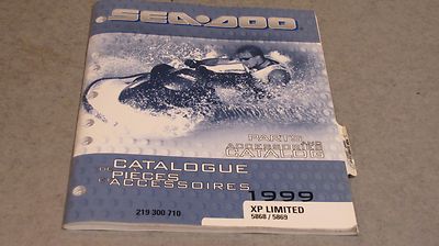 1999 SEA DOO XP LIMITED 5868 5869 PARTS CATALOG 219 300 710 | eBay