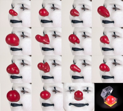 PROFESSIONAL DELUXE PROFACE PROKNOWS CLOWN NOSE GLOSSY RED FOAM CIRCUS COSTUME 