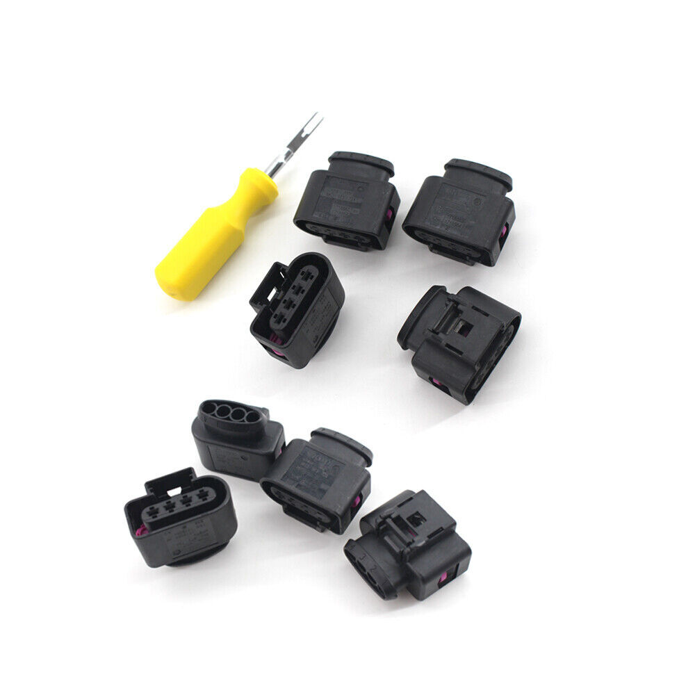 8X Ignition Coil Connector Repair Kit + 0.3CM Take-up Tool for Audi VW 8K0973724