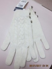 RALPH LAUREN Girl's 7-16 Ivory Dressy Gloves NWT