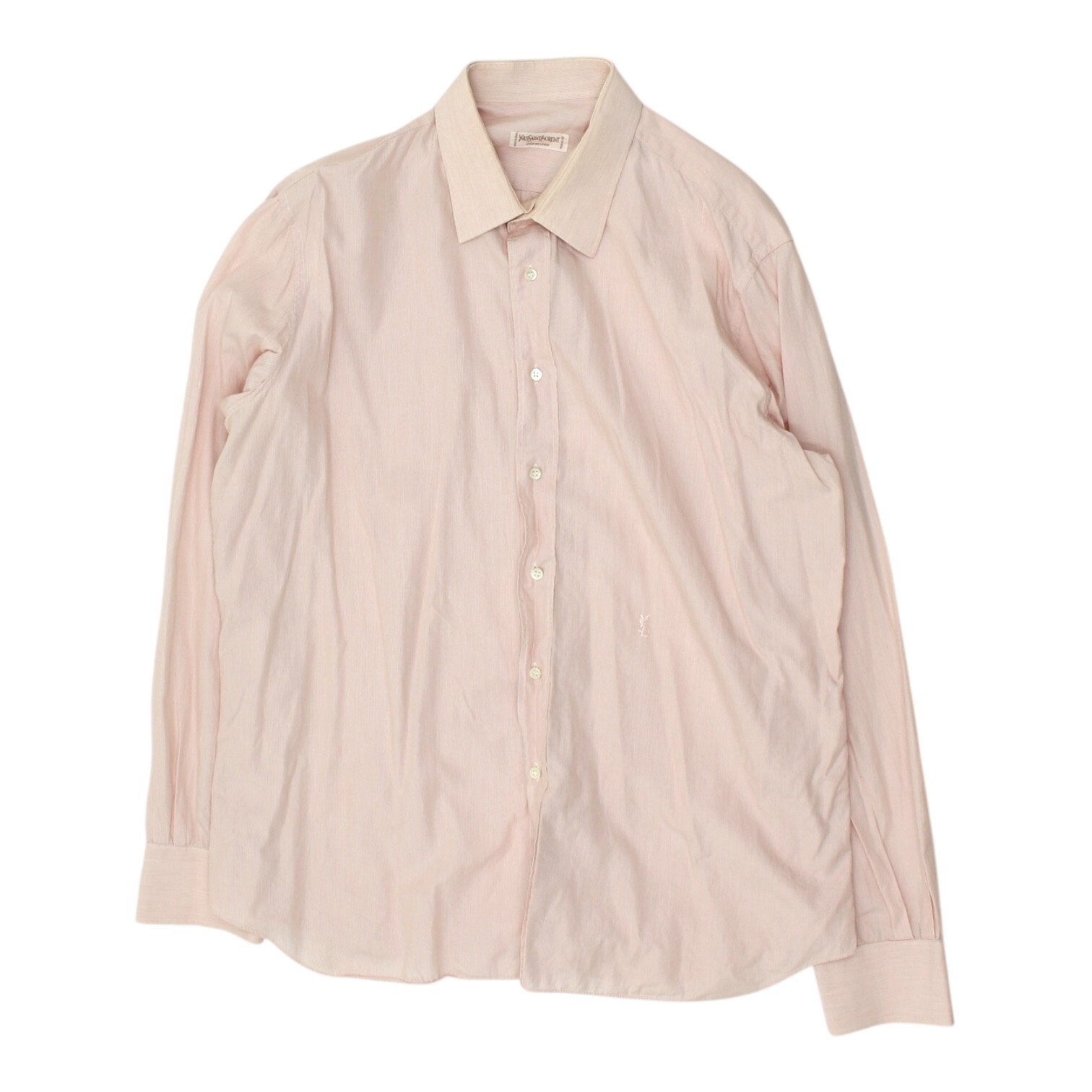 Camicia Yves Saint Laurent Vintage Uomo Rosa Elegante Designer Formale Manica Lunga