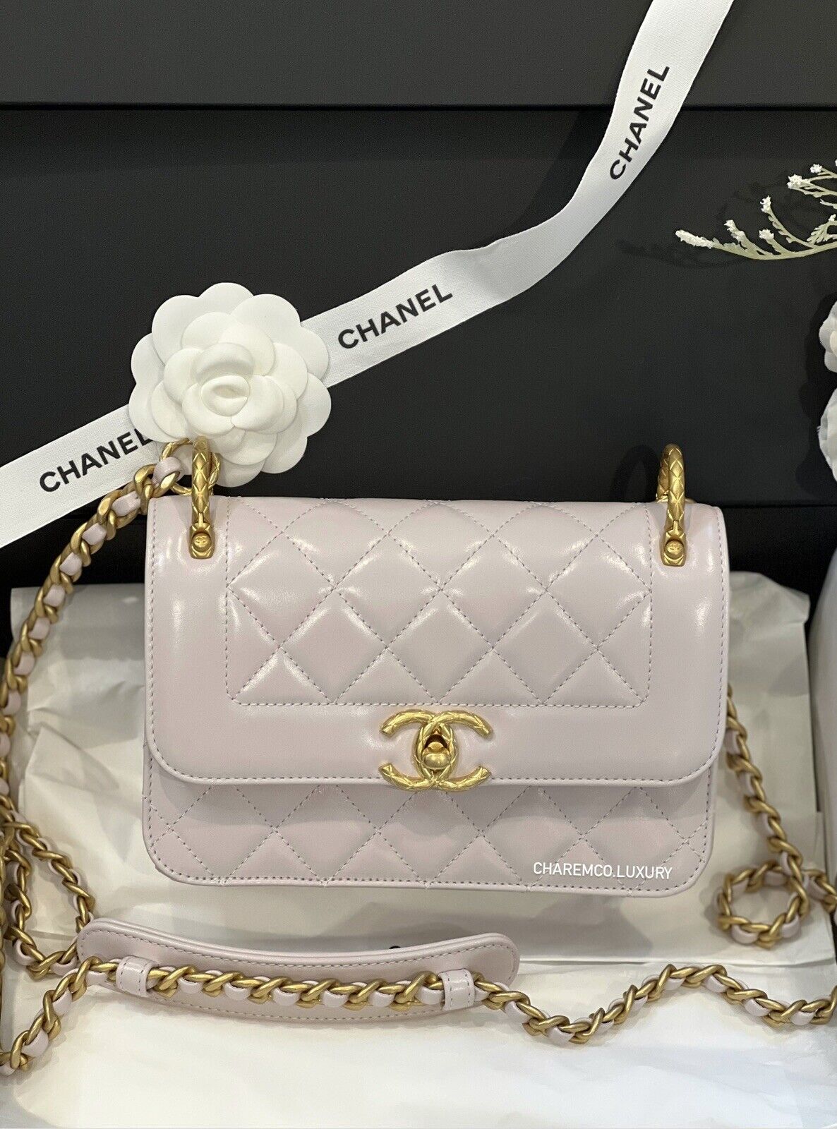 Chanel Milk Chocolate Brown GHW CC Logo Coco Crush Ball Tassel Quilted –  Valuxre