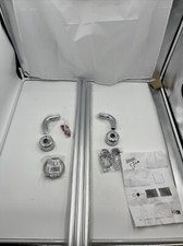 Libaro Duschvorhangstangen Set L-und u-Form Deckenhalter  +12 Duschvorhangringe