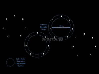 4 Circle Adhesive Dial Knob Switch Control Stove Oven Sticker Label Top Zero AC - Foto 8