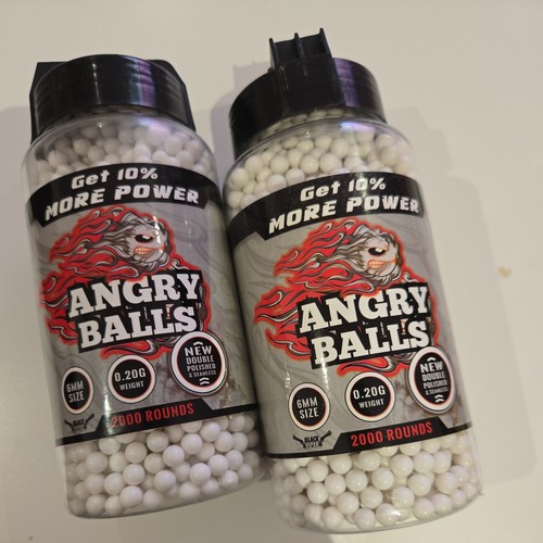 Bb Bullets Airsoft Pellets Brand New Angry Balls White X2 4000