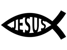 Jesus Fish Ichthys Christ Ichthus Symbol Vinyl Decal Sticker
