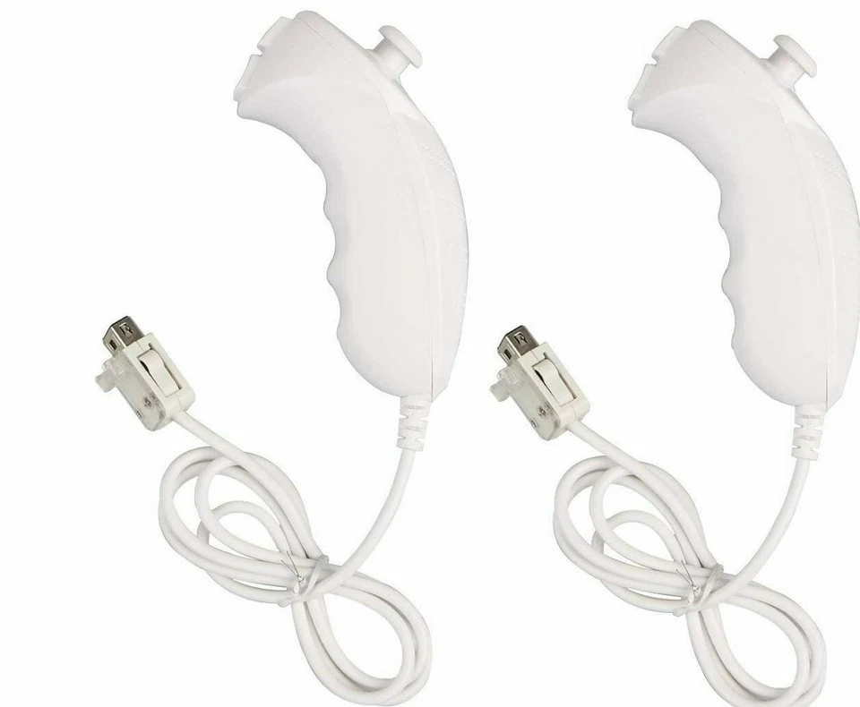 2 Nunchuck Wii Nunchuk Video Game Remote Controller Nintendo Wii Wii U Console - Image 2 of 4