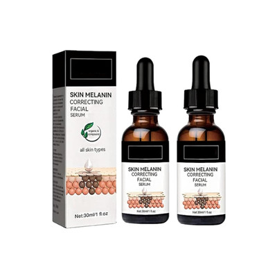 2 Pack Melanin Correcting Facial Serum, Dark Spot Corrector Daily Face Whitening