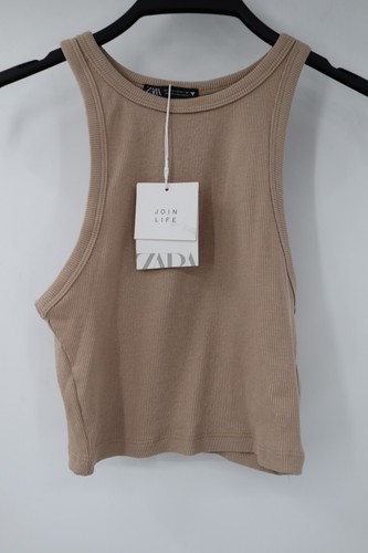 zara ribbed crop t shirt