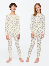 GAP Kids White Organic Brushed Cotton PJ Set Glow In The Dark Hannukah Sz 6