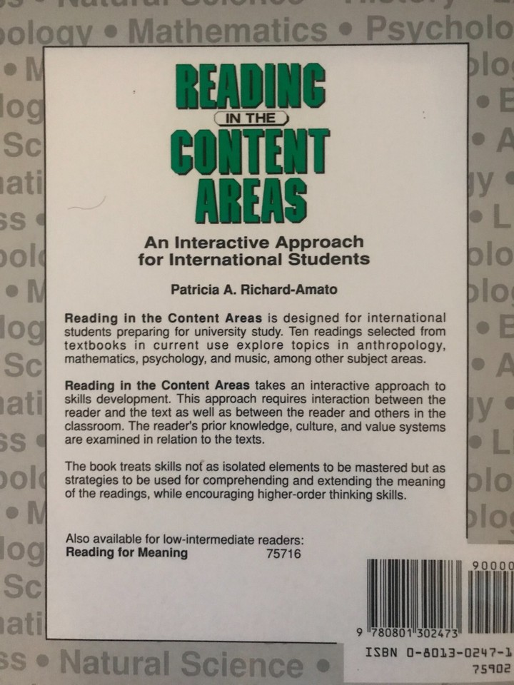 Reading in Content Areas by Patricia A. Richard-Amato 1990, Paperback ...