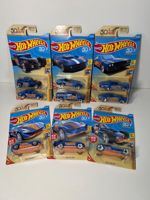 2018 Hot Wheels 50th Anniversary HW 50 Race Team Car Set *9/10* w/ BONUS CAR