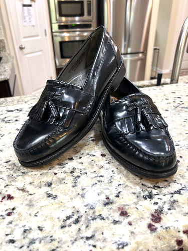 Mocassins En Cuir Noir Florsheim Pointure 7.5D - Homme - Occasion Très Bon état