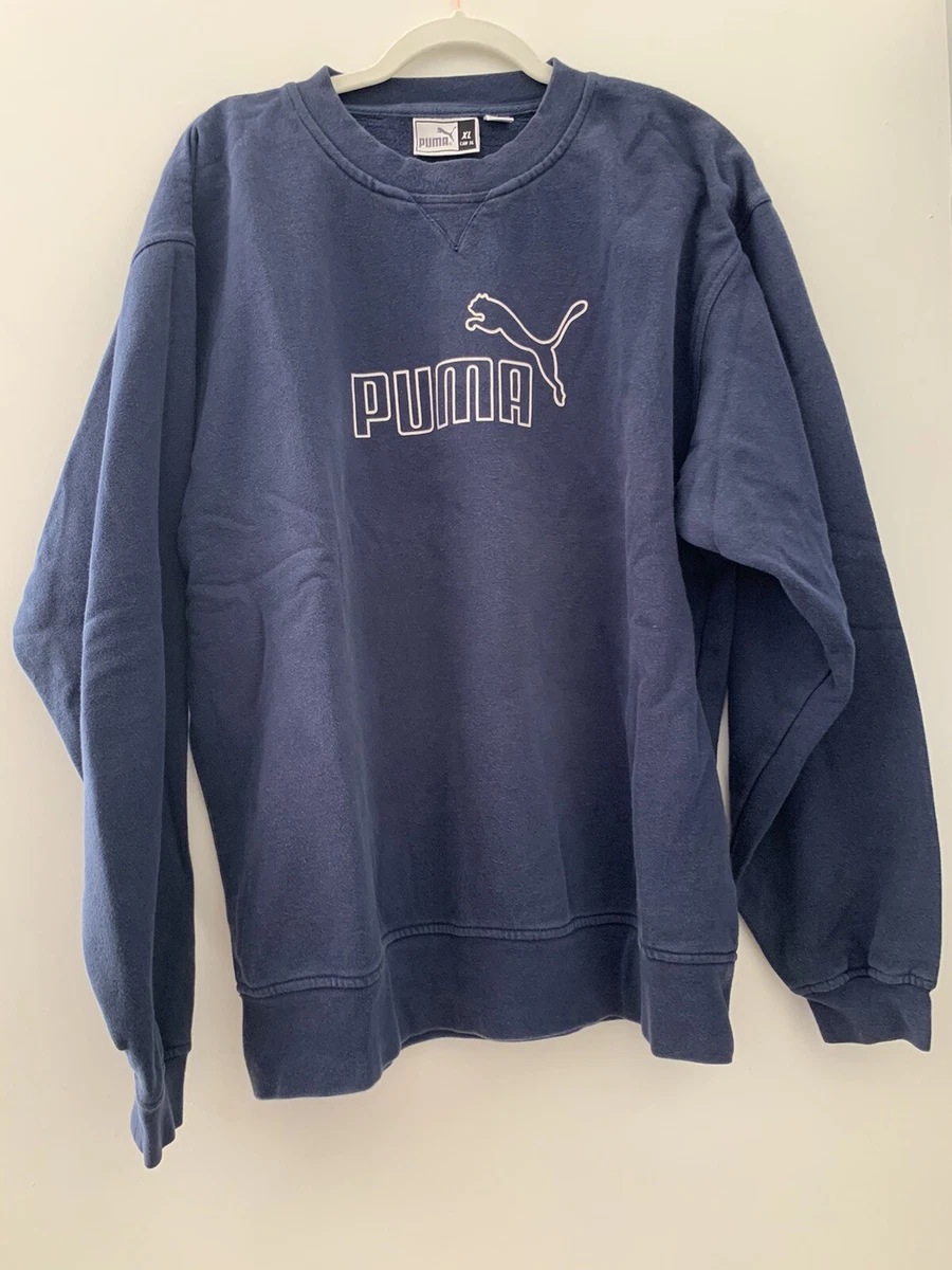 Navy blue puma sweatshirt hot sale