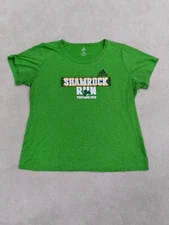 Shamrock Run Shirt Womens XL Green Adidas Portland 2016 St Patrick Athletic Tee