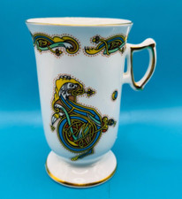 Royal Tara Book of Kells Letter "D" Bone China Irish Coffee Mug With Gold Stamp
