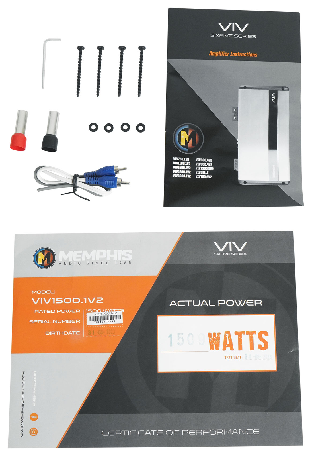 Автомобильный монофонический усилитель Memphis Audio VIV15001V2 серии SixFive мощностью 1500 Вт с комплектом усилителей DSP