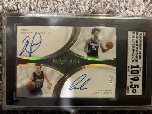 2018-19 Immaculate Luka Doncic RC dual auto  /49 SGC 9.5/10  pop 1  none higher