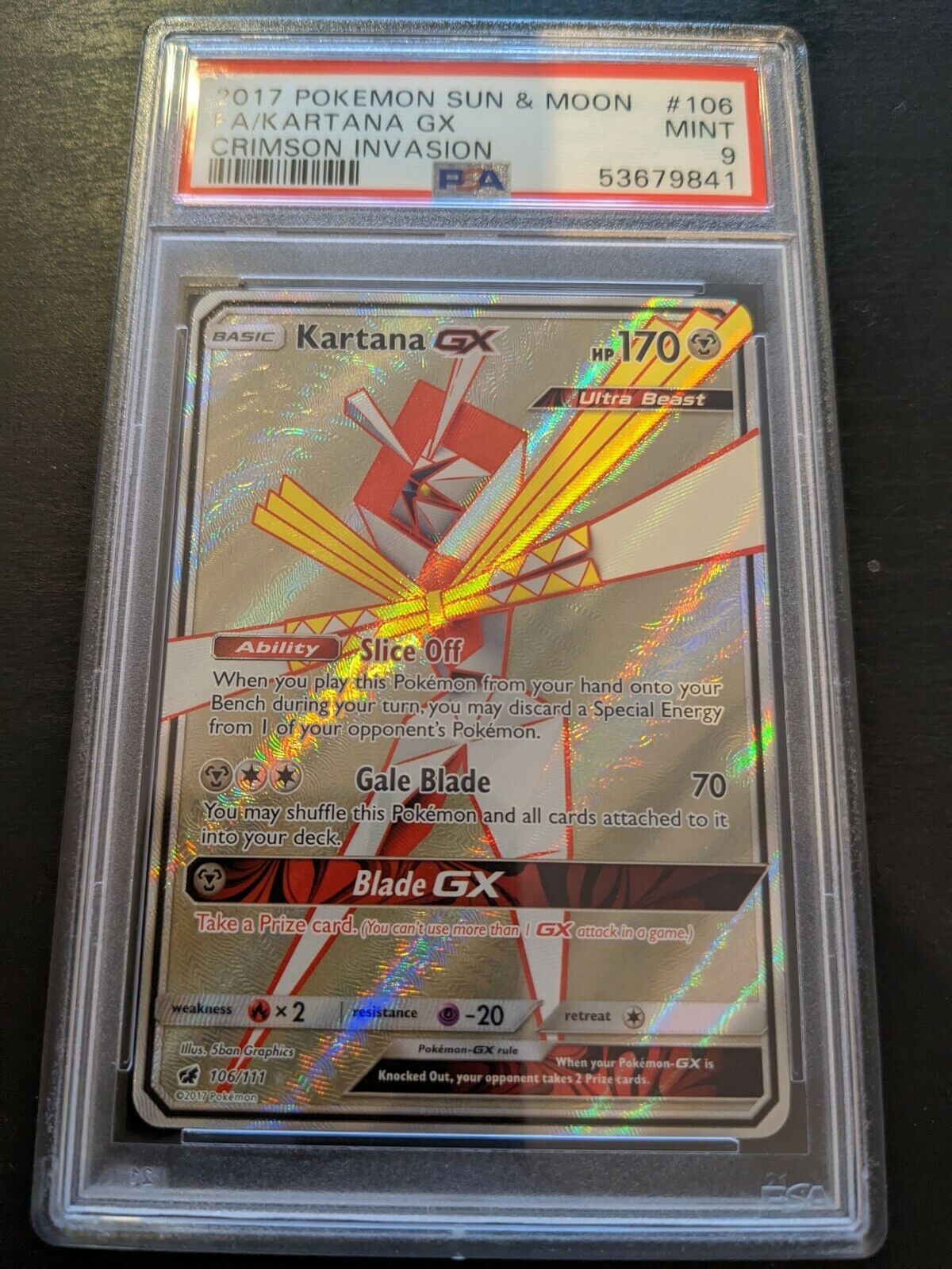 106/111. kartana gx (rara ultra) - invasion ca - Buy Antique