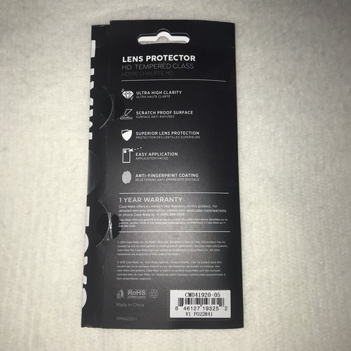 Case-Mate iPhone 11 Lens Protector HD Tempered Glass - Clear NIB - Picture 4 of 4