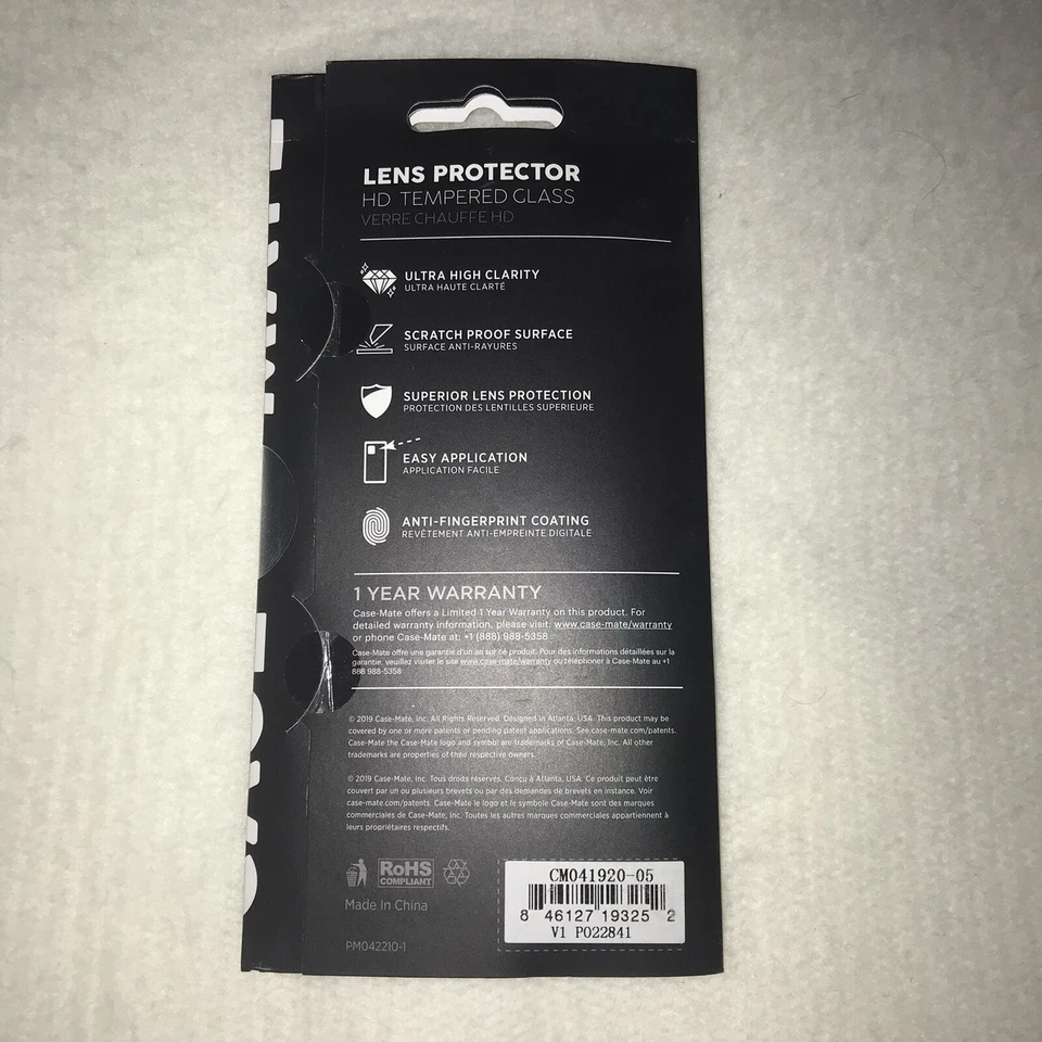 Case-Mate iPhone 11 Lens Protector HD Tempered Glass - Clear NIB - Image 4 of 4