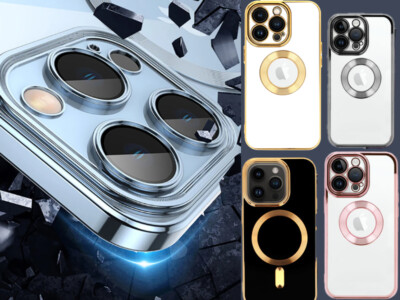 Hülle für iPhone 15 Pro Plus Pro Max Beauty Case mit Linsenschutz 9H Glas