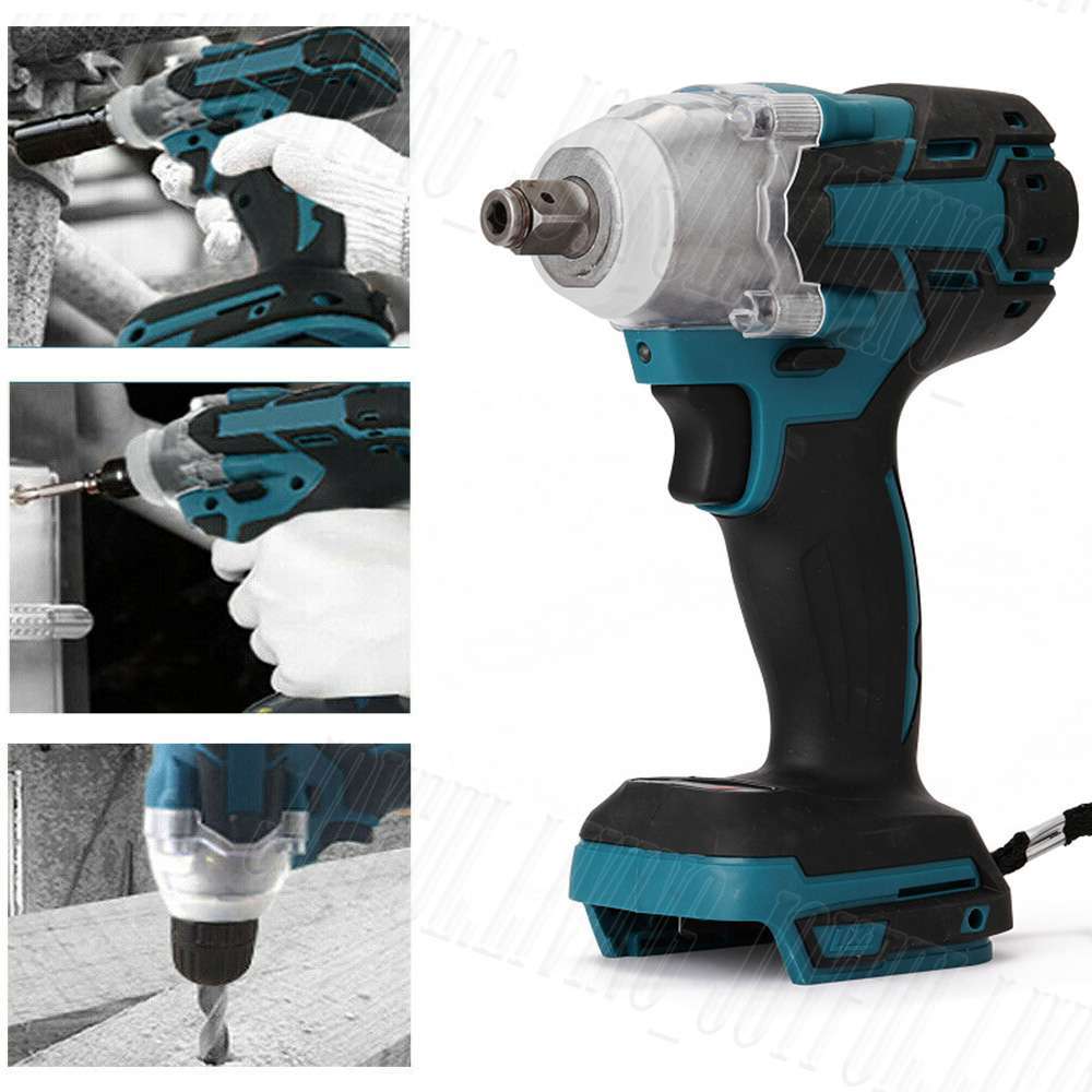 1/2" Cordless Impact Wrench Driver Brushless Rattle Gun For Makita 18V