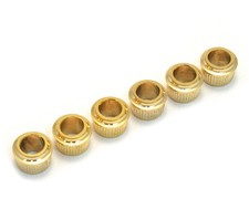 (6) Gold Guitar Tuner Adapter Bushings 10mm Peghead to 1/4" Post TK-0900-002