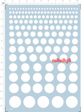 Universal All Scale 1/24 1/18 1/20 1/12 Round Dot Model Water Slide Decal White