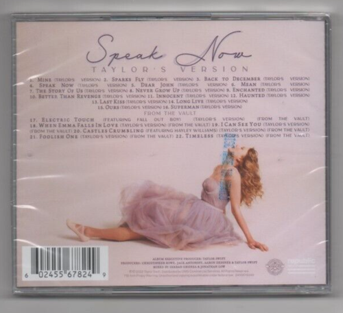 Taylor Swift Speak Now Taylor's Version 2023 CD Never Grow Up, - Imagen 2 de 2