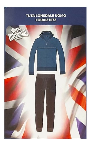 TUTA UOMO SPORT E TEMPO LIBERO FULL ZIP INVERNALE FELPATA POLSINI LONSDALE  | eBay