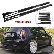 For Mini Cooper S R53 R56 Glossy Black 86.6inch Side Skirt Rocker Lip Splitter