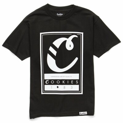 NWT Berner Cookies Clothing SF Alumni Hall Logo Black Medium Tee