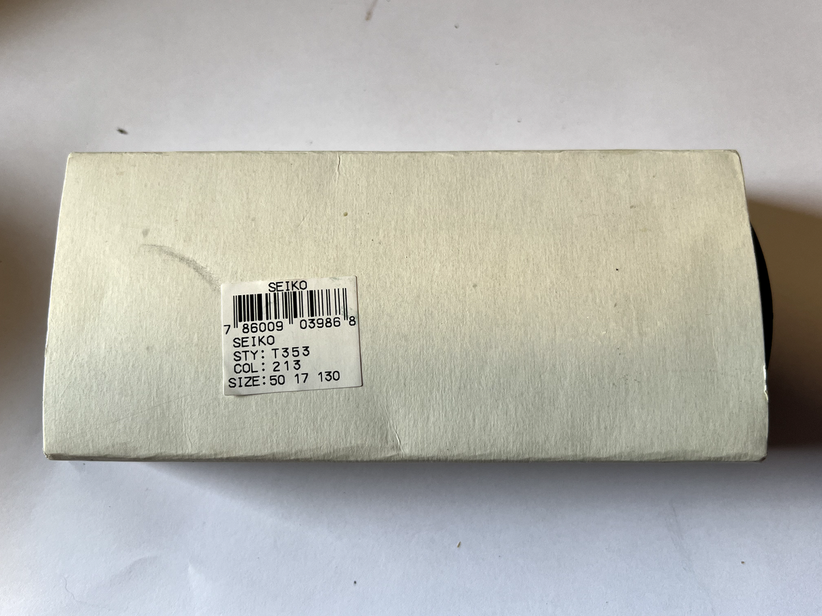 SEIKO VINTAGE T353 GOLD EYEGLASSES SUPER TITANIUM FRAME Japan NEW