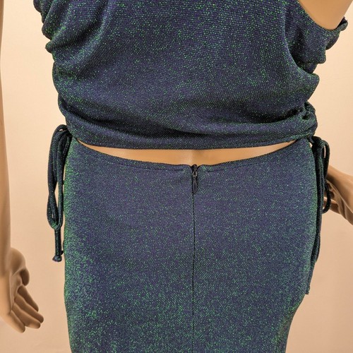 NEW Y2K Vintage Scala Prom Dress 2 Piece Maxi Skirt Iridescent Mermaid 11/12 - Picture 12 of 12