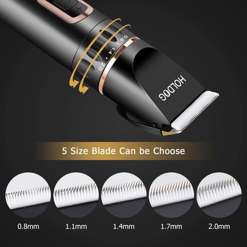 Pet Grooming Clipper Dog Clippers 3-Speed Low Noise Rechargeable Cordless Black - Picture 6 of 6