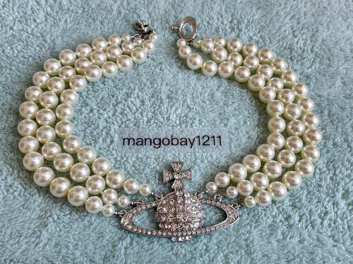 Three pearl necklace choker shop