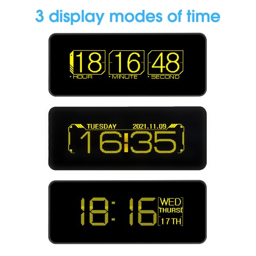 Hi-End OLED Sound Level Meter Audio Spectrum Analyzer Digital Home Decor Clock - Picture 4 of 11