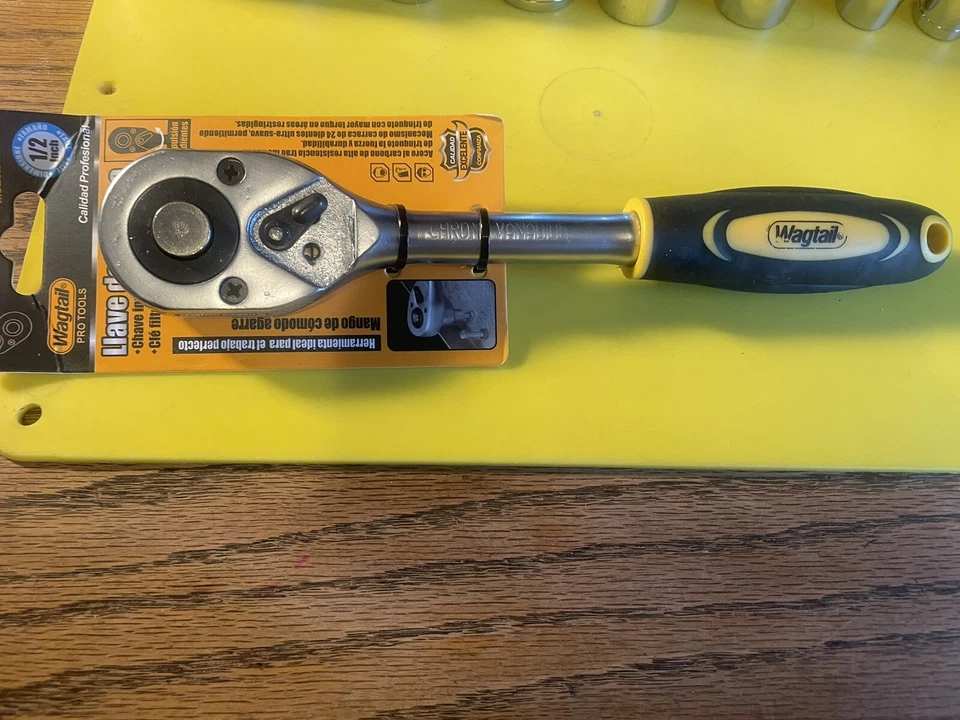 ALLTRADE BRAND 1/2”DRIVE METRIC NIP 9 PIECE SOCKETS 15-35mm+WAGTAIL RATCHET L71 - Image 2 of 4