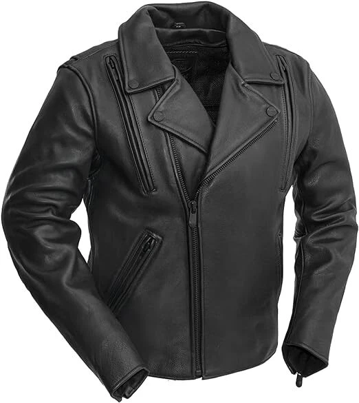Men Genuine Black Winter Jacket Racer Motorcycle Stylish Casual Lambskin Jacket