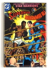 Superman vs Muhammed Ali FRIDGE MAGNET comic book
